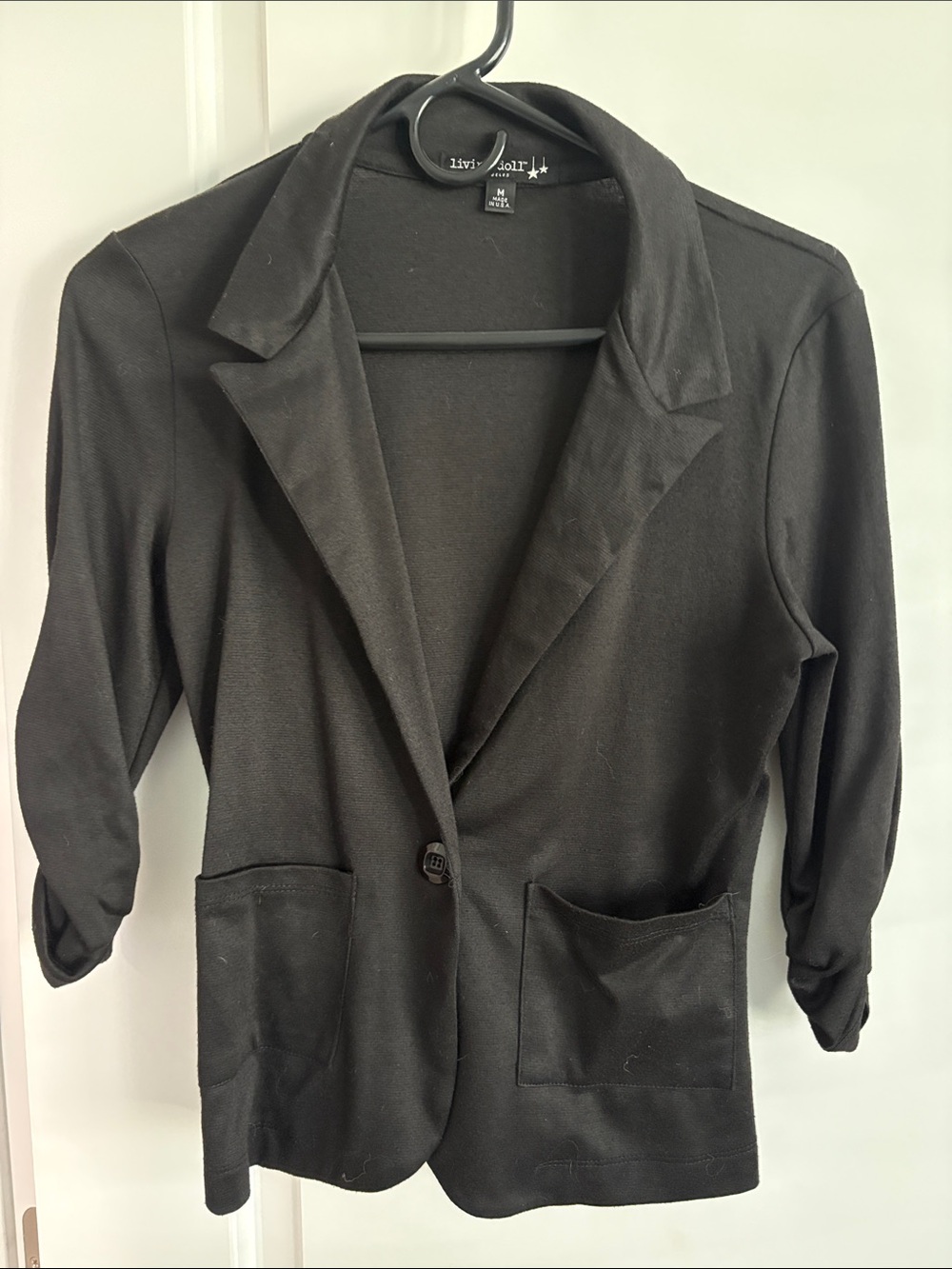 living doll Black Open-Front Blazer Jacket